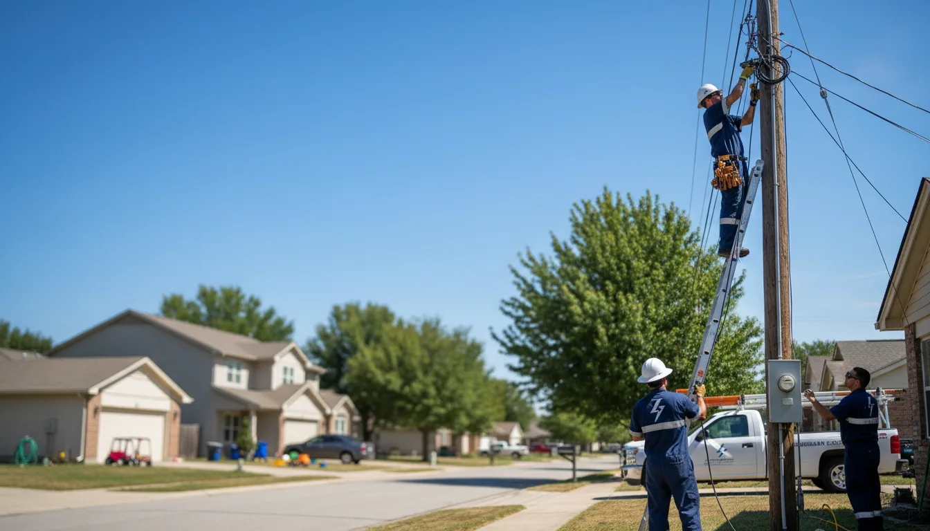 Residential electrician providing installation services in Center Point, TX